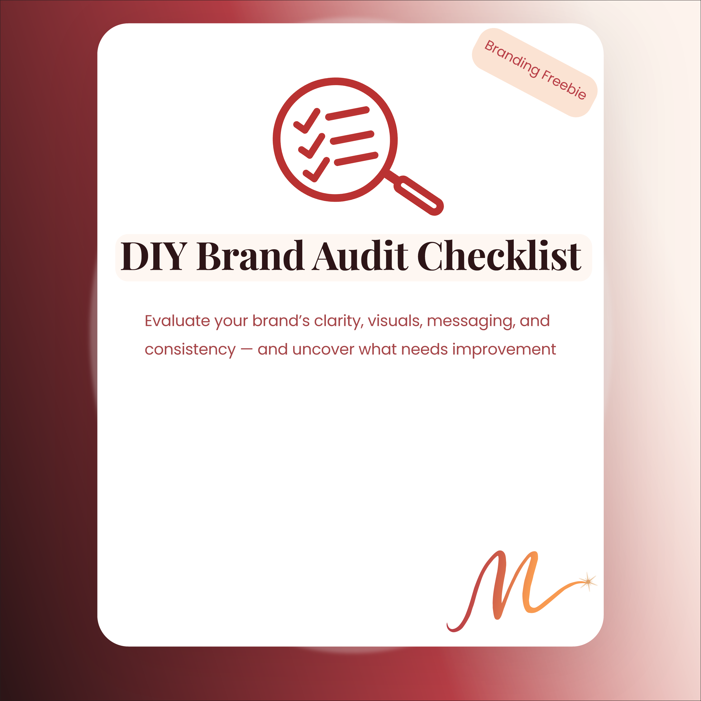 DIY Brand Audit Checklist free download cover preview